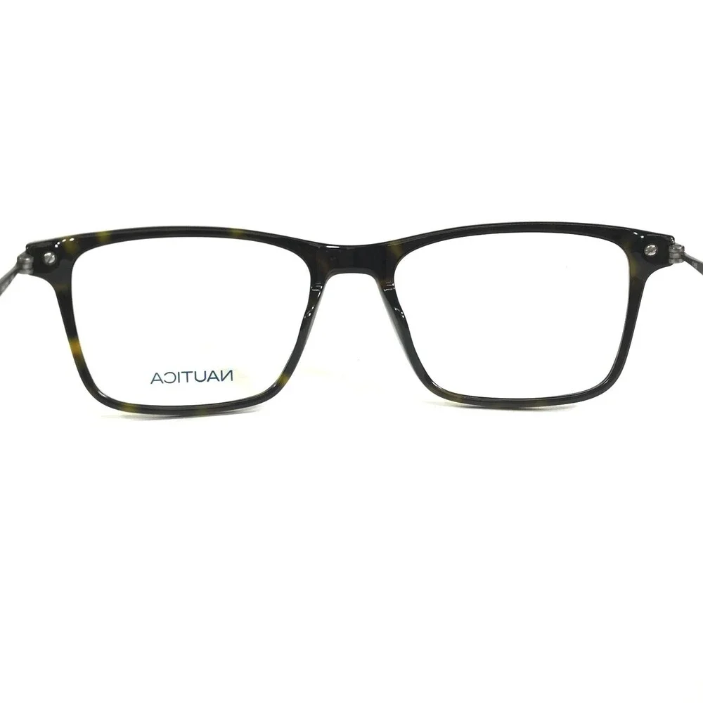 Nautica Eyeglasses Frames N8134 206 Gray Tortoise Square Full Rim 54-18-145
